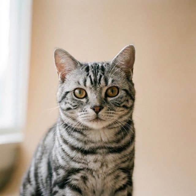 An American Shorthair cat
